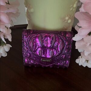 Like new - Brahmin Veronica Mini tri-fold wallet purple potion.